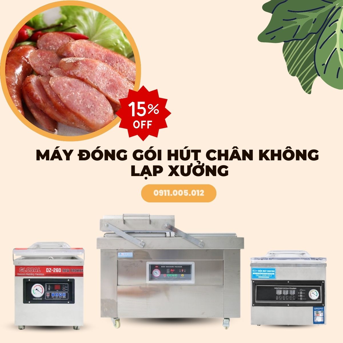 Máy đóng gói hút chân không lạp xưởng