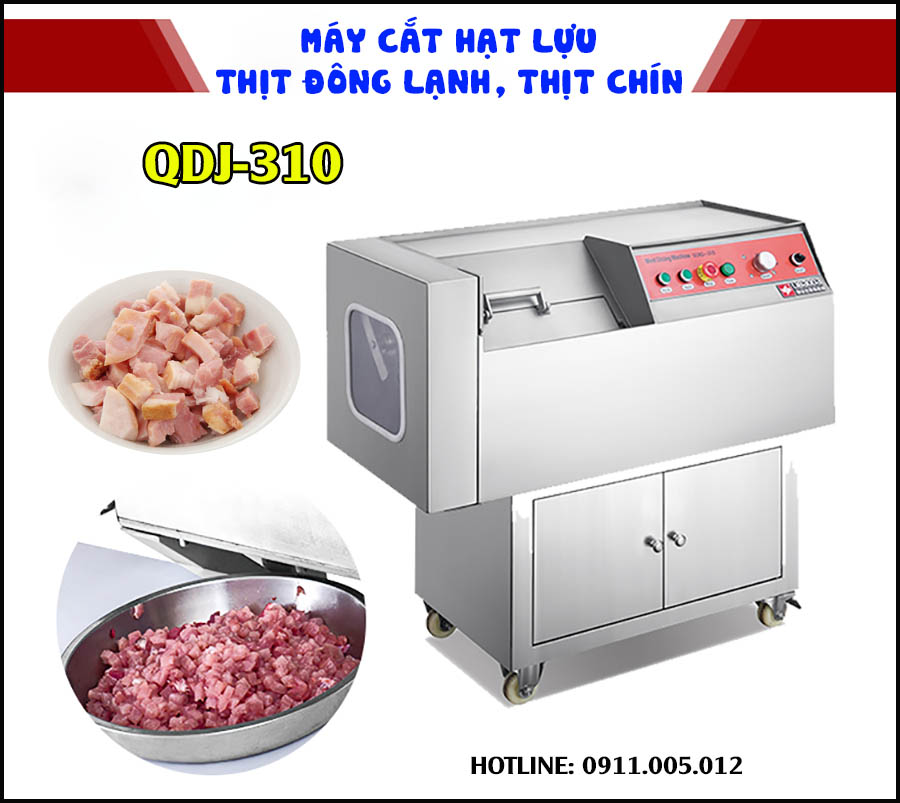 Máy cắt hạt lựu thịt đông lạnh thịt chín QDJ-310