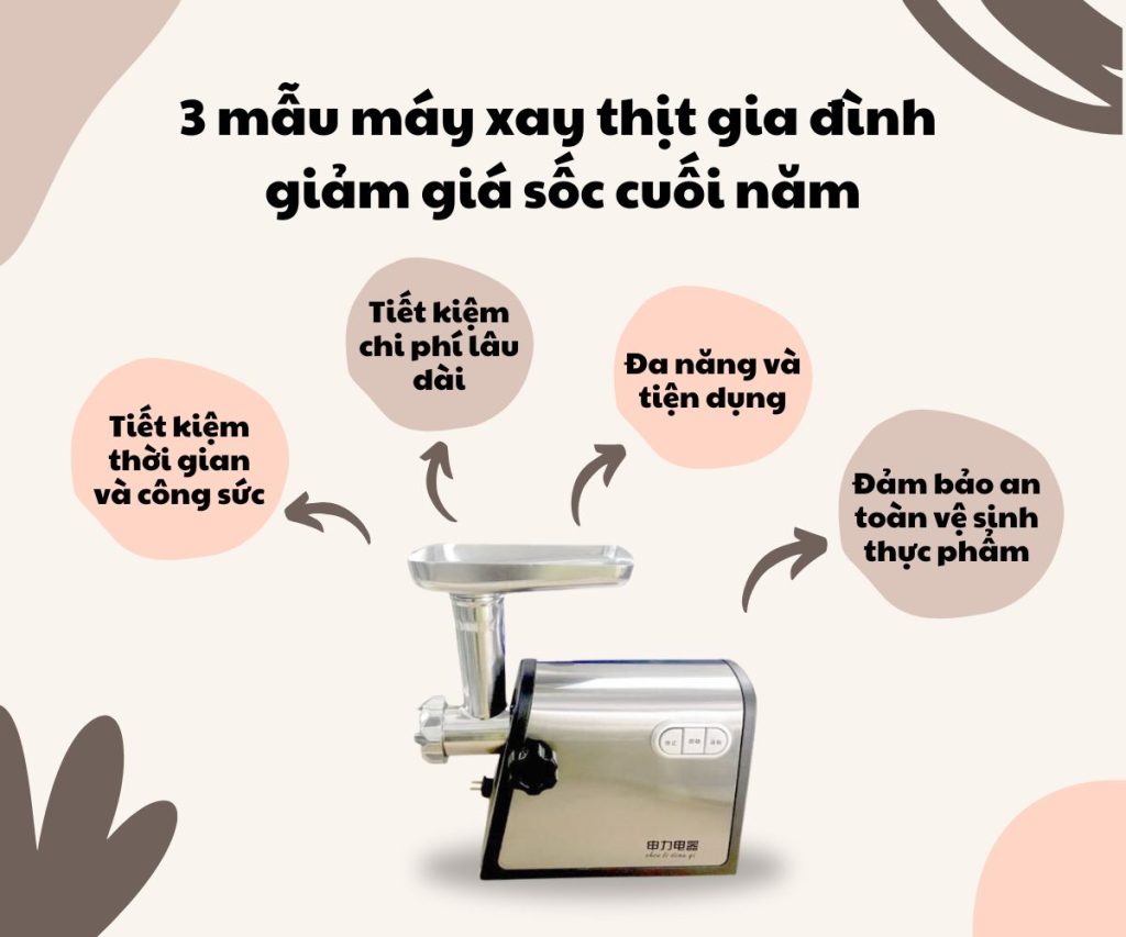 Lợi ích nổi bật của máy xay thịt gia đình