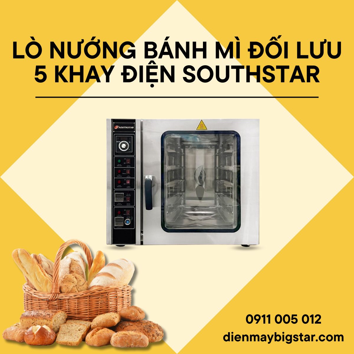 Lò nướng bánh mì đối lưu 5 khay điện Southstar