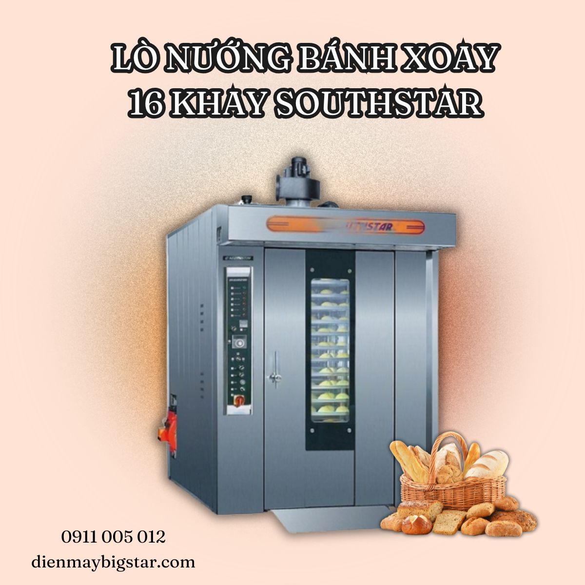 Lò nướng bánh xoay 16 khay SouthStar